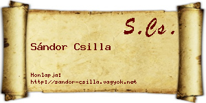 Sándor Csilla névjegykártya