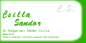 csilla sandor business card