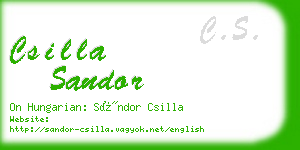 csilla sandor business card